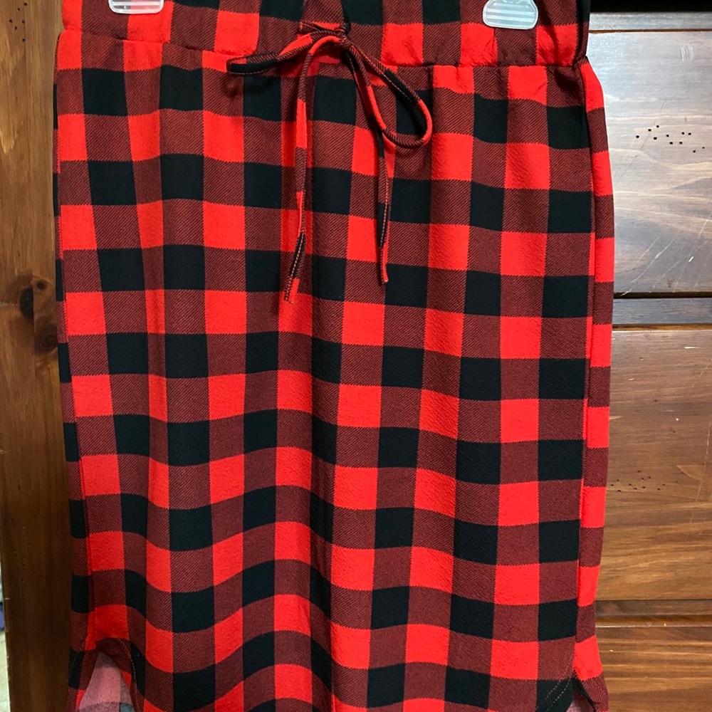 Buffalo check skirt